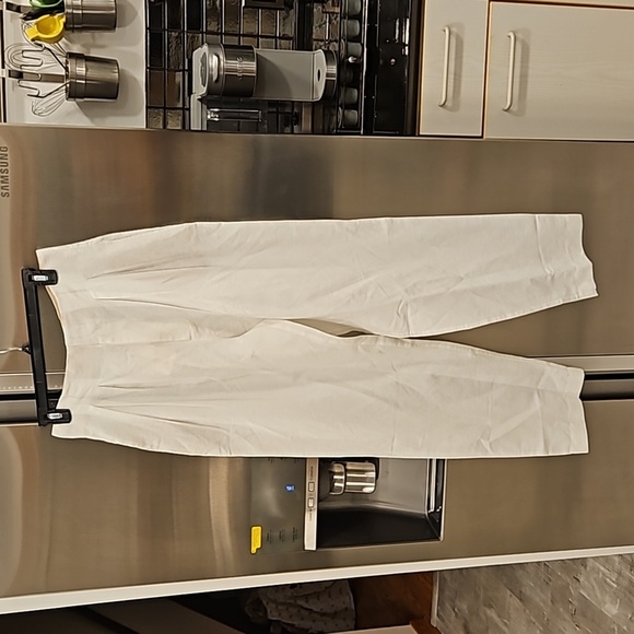 ๐DOEN๐ Louvre Pant ~ High Waisted Pleated Ankle Pants Salt White 10 NWT - Picture 11 of 16